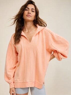 Aerie Starry Skied Open Neck Sweatshirt